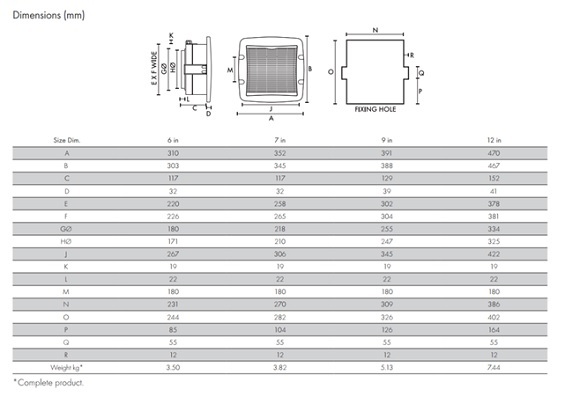 Vent Axia TX9PL T-Series Panel/Ceiling Mounted Fan W163610 ... vent axia wiring diagram 