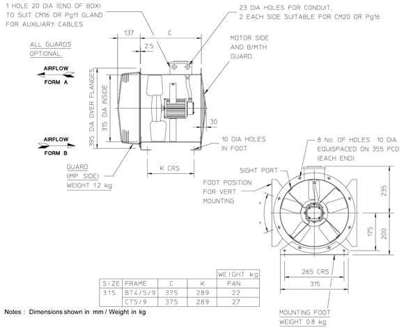 31JM/16/4/5/40/1Ph Long cased axial flow extract fan by ... extractor fan wiring diagram 