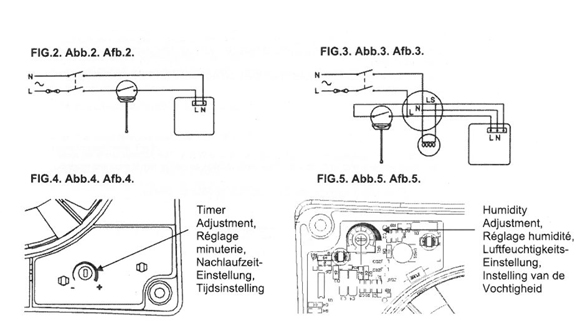 Bas100slb Bathroom Kitchen Wall Mounted Extractor Fan By