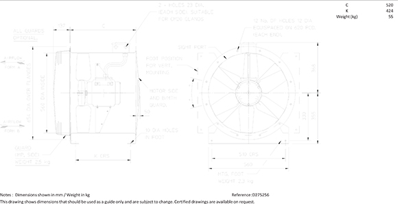 560 compac dimensions